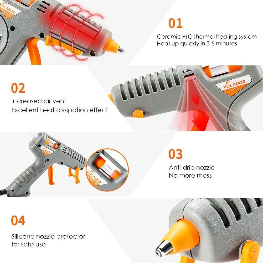 60W hot melt glue tool with 12 sticks