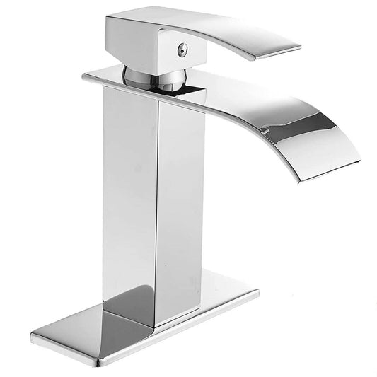 Chrome Waterfall Vanity Bathroom Faucet