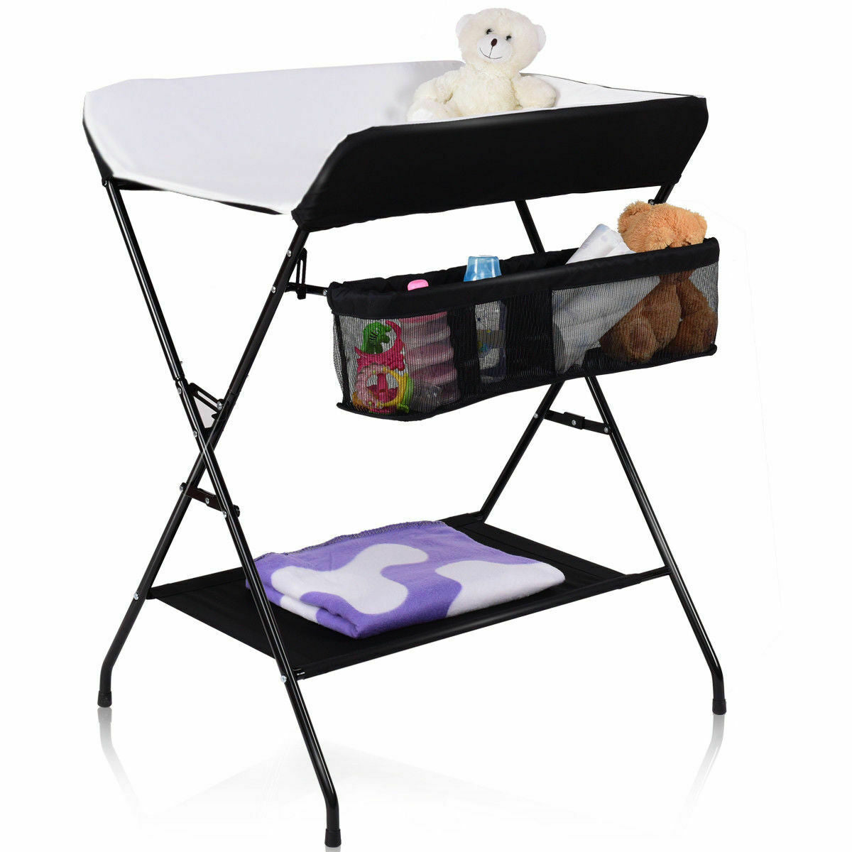 Folding baby changing table, Color: Black