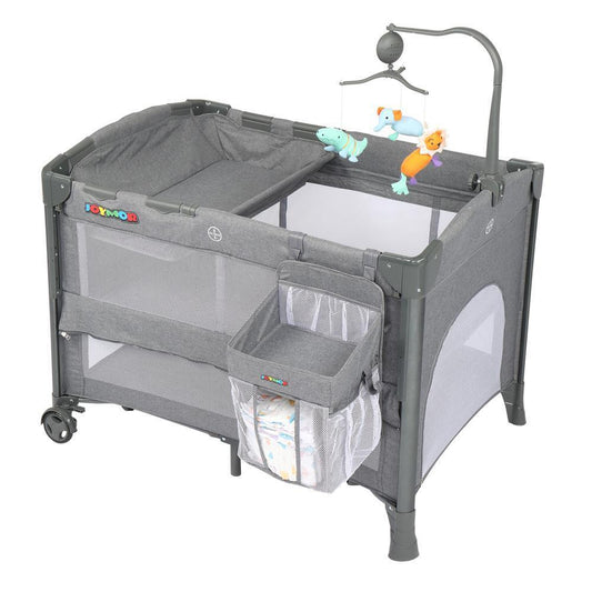 4-in-1 Convertible Cribs, Bassinet, Gray