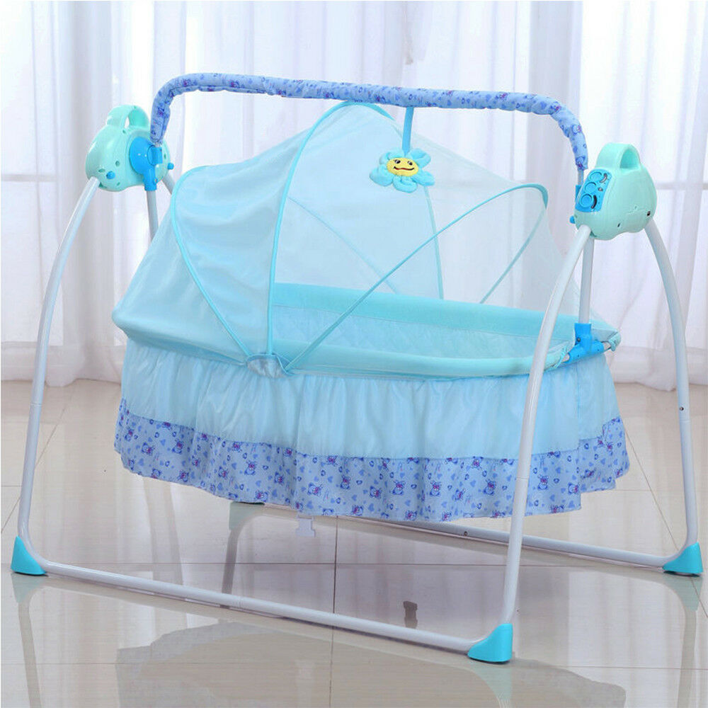 Automatic electric baby swing, (Blue)