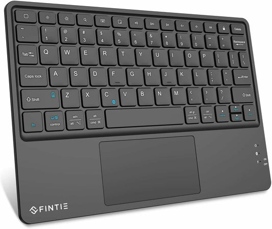 Wireless Bluetooth Keyboard with Touchpad, Colour: Black