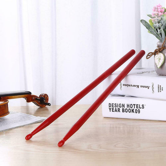 1 pair of nylon drumsticks, Colour: Red