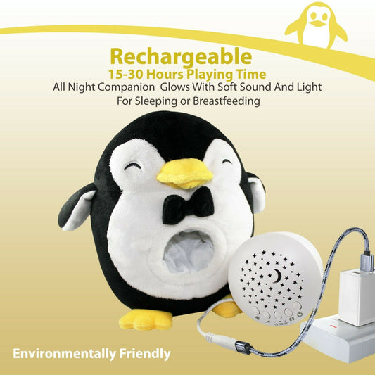 Rechargeable toy pacifier with songs, design: Penguin