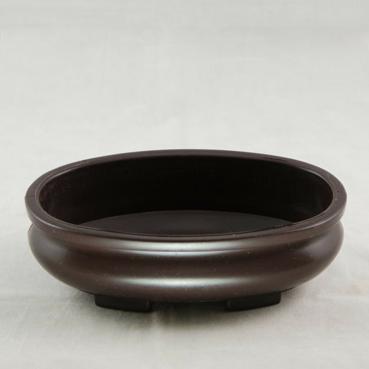 2 Oval Plastic Pots, Color (Dark Brown)