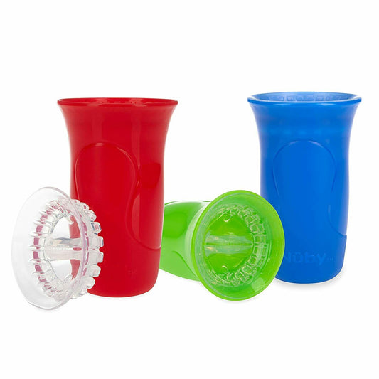 Pack of 3 Silicone Rimmed Tumblers, 10oz