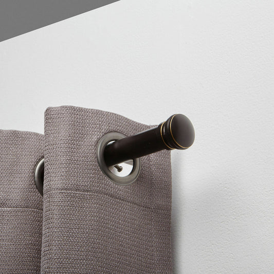 1" Single Curtain Rod, Brushed Nickel (72" - 144")