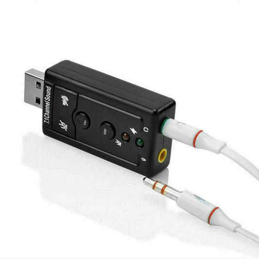 Virtual Audio Sound Card Microphone Adapter Laptop PC