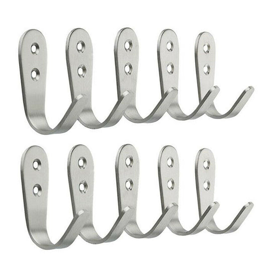 10 Stainless Steel Wall Hooks