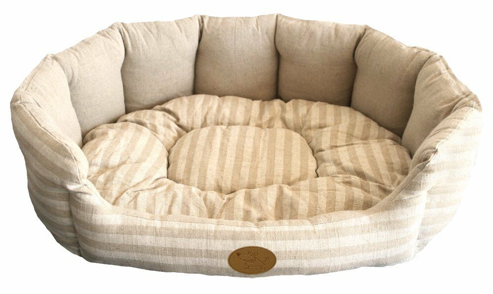 Pet bed, soft and warm mat, (Color: Tan Stripes)