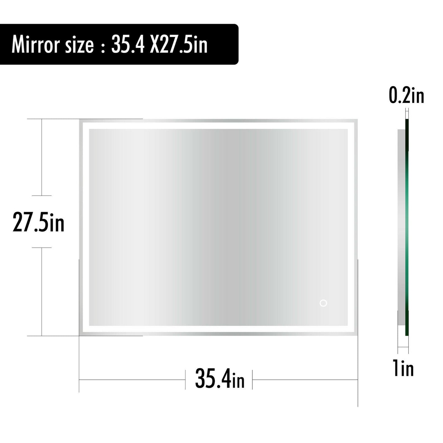 Mirror Bluetooth LED Wall Light