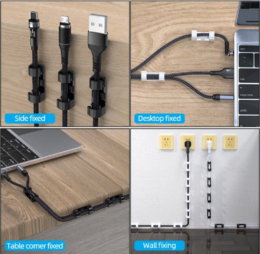 48 Pieces Cable Clips with Self-Adhesive