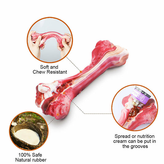 Indestructible Rubber Leg Bone Pet Chew Toy