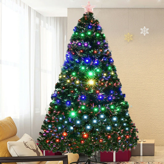 7ft/2.1m Artificial Fiber Optic Christmas Tree Lights - 275 LEDs