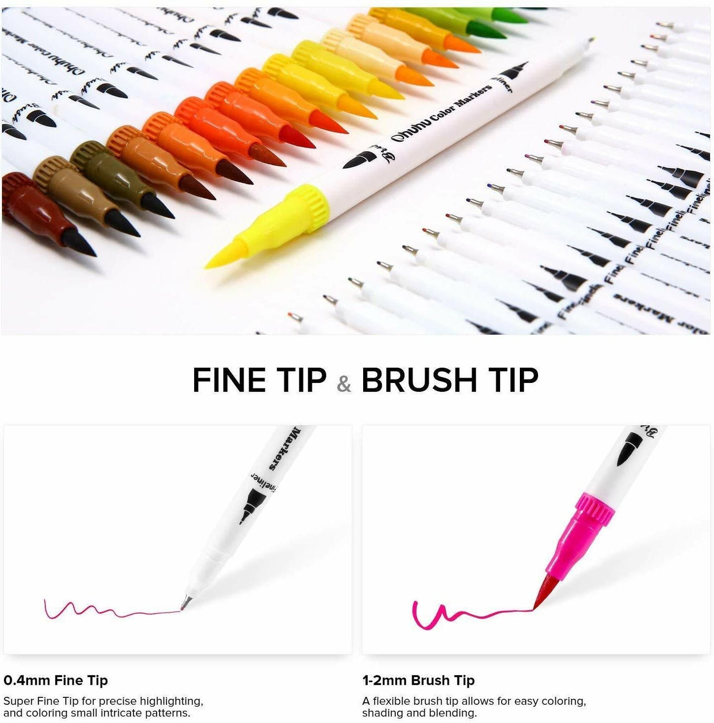 Dual Tip Coloring Markers - 36 Colors