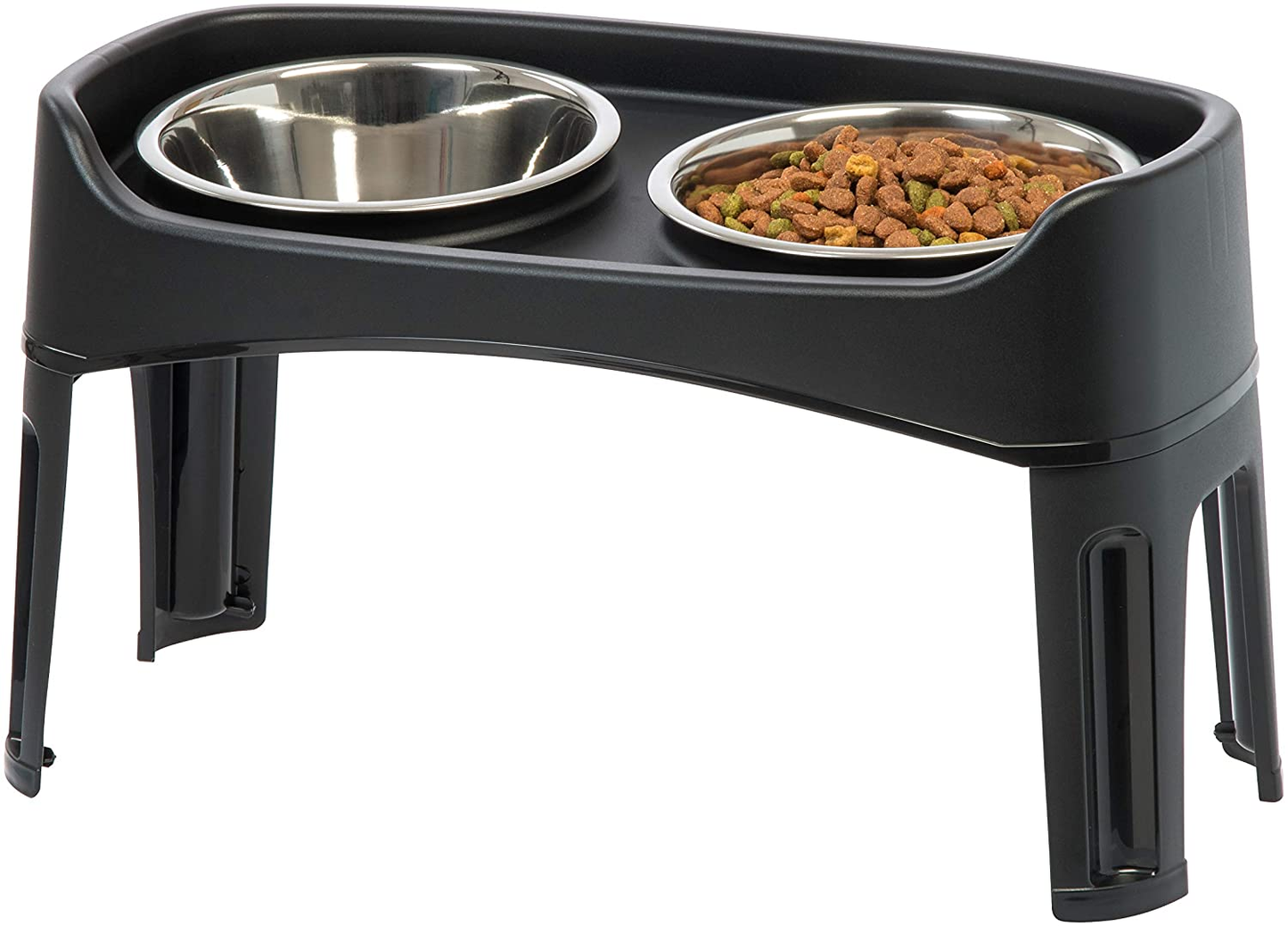 adjustable pet feeder, color: black