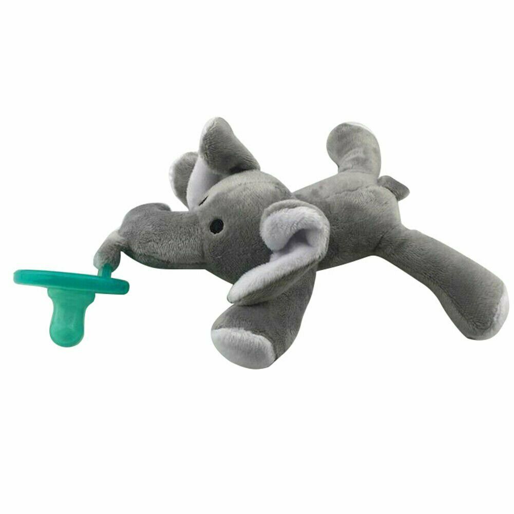 Silicone Baby Pacifier with elephant Plush Toy