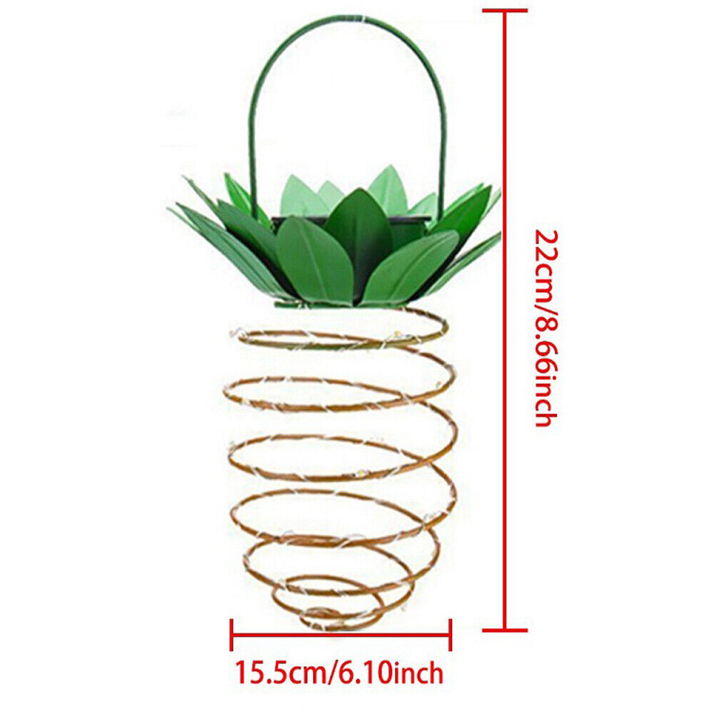 2 Pieces Solar Powered Pineapple LED String Lights