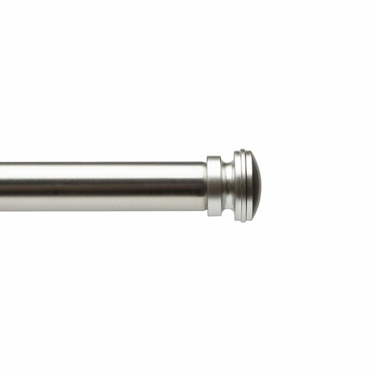 1" Single Curtain Rod, Brushed Nickel (72" - 144")