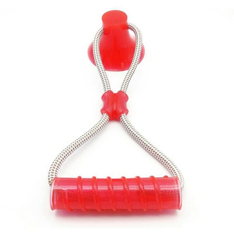 Pet Chew Toy, Molar Rubber Rope Ball Red