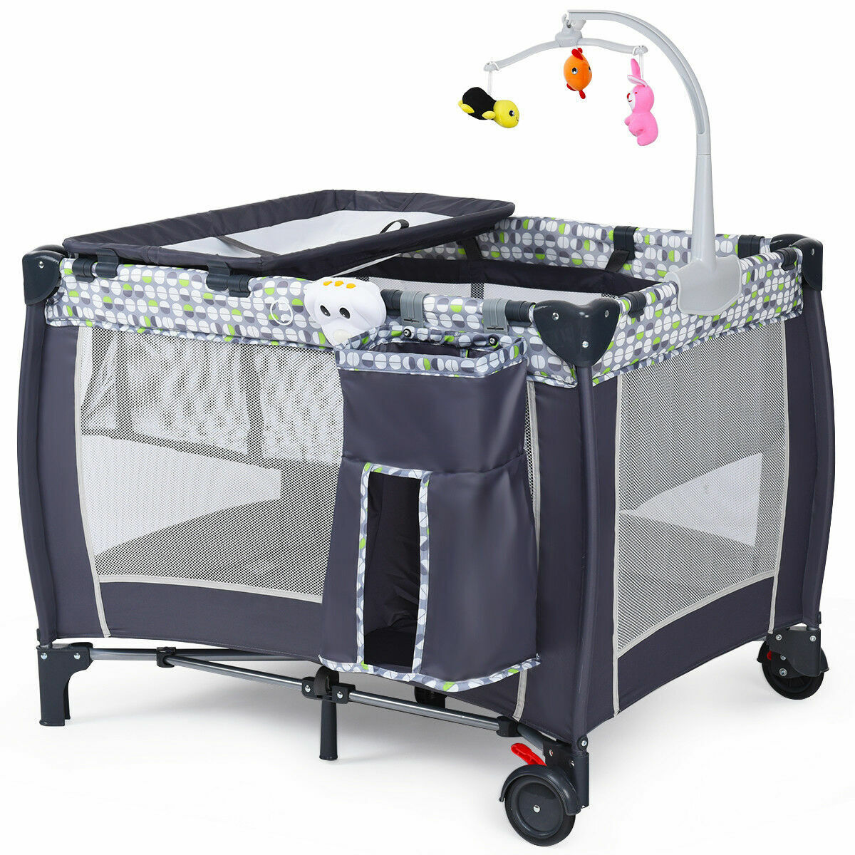 Folding Cot with Bag, Color: Gray