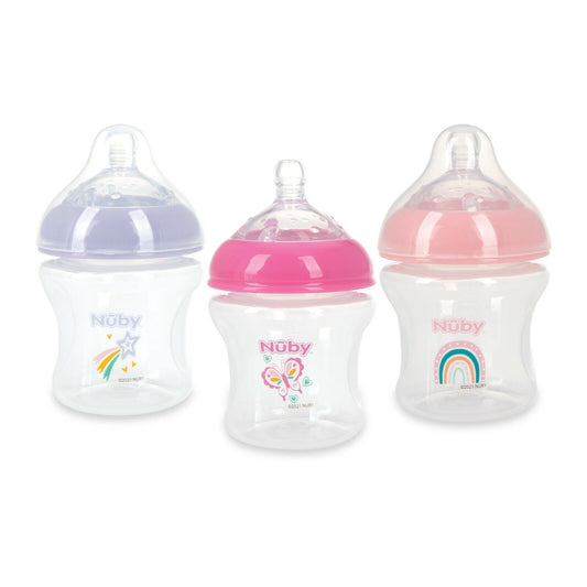 Baby bottles,  3 pack -6oz/180ml, model: Girls