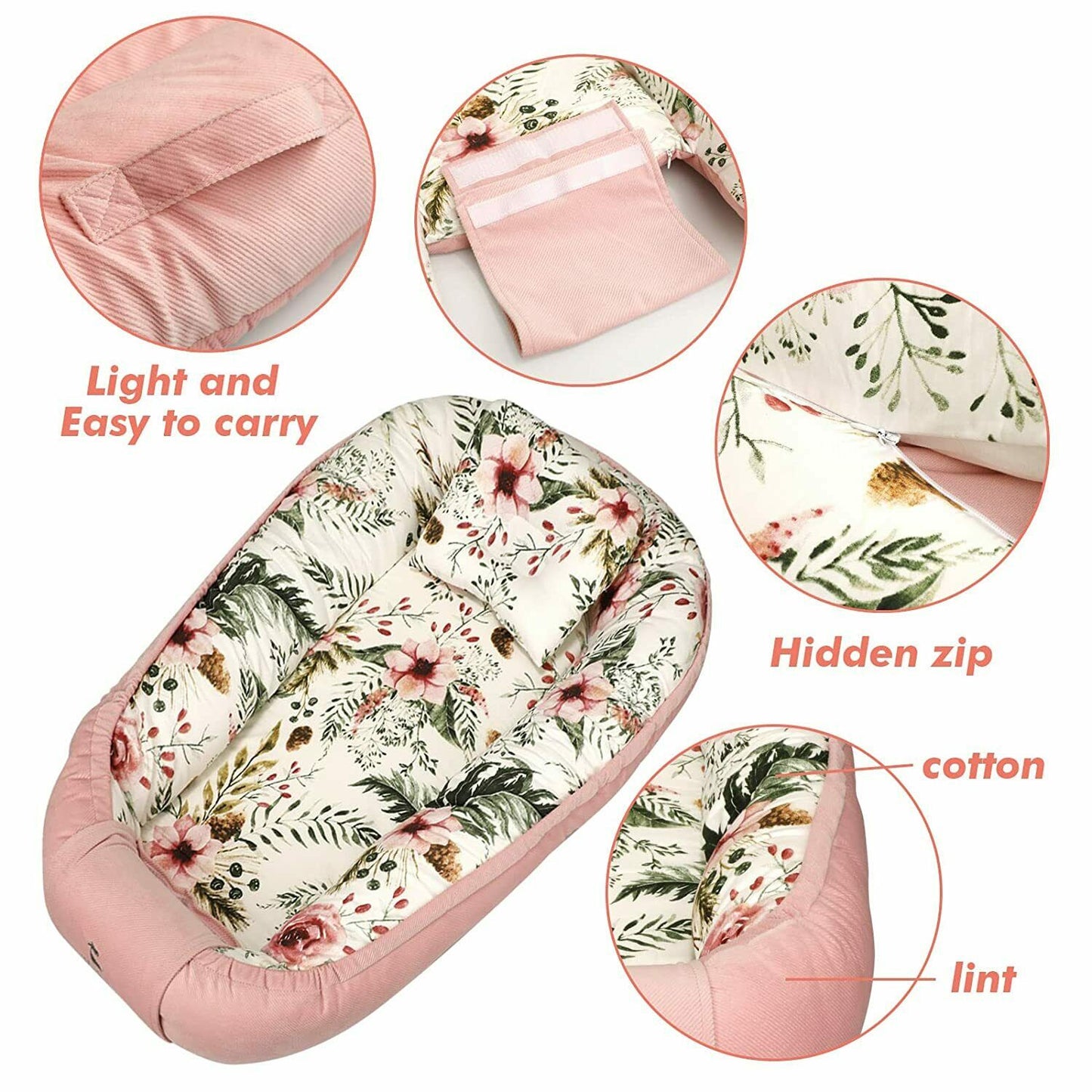 Baby lounger bed (flower-2)