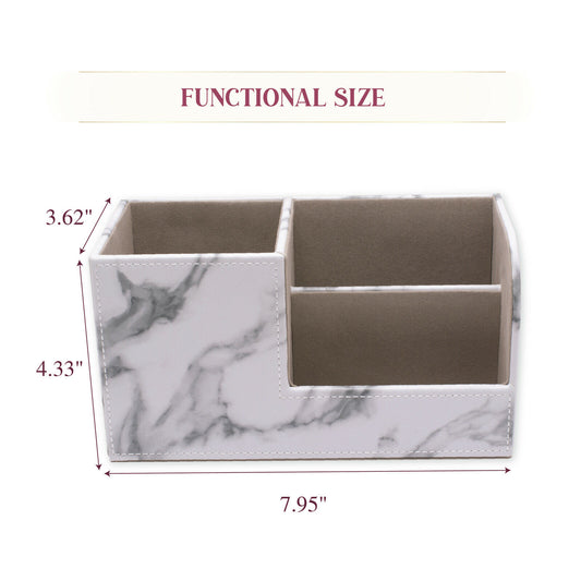 Faux Leather Desk Organizer, Design: Marble