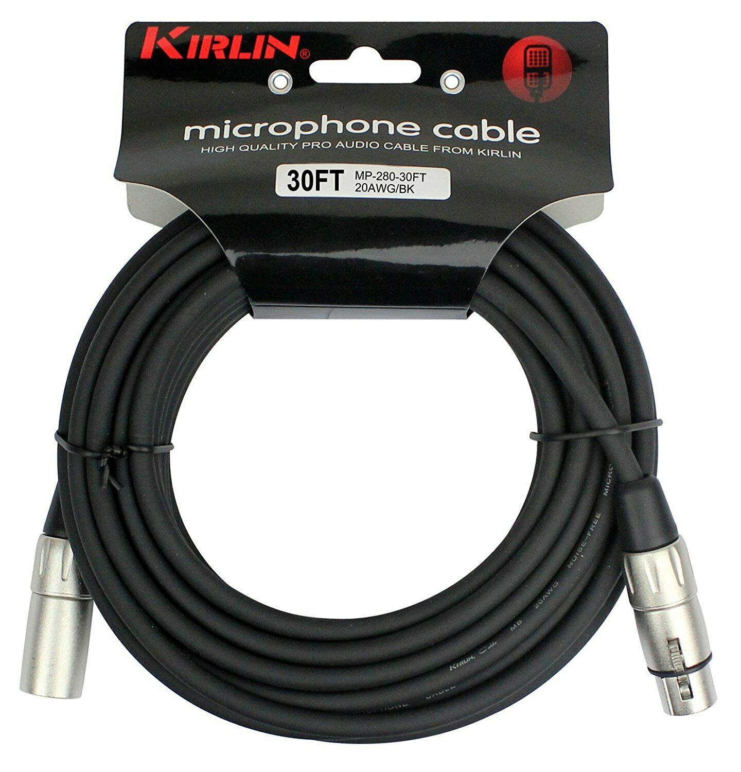 XLR 3-Pin Male to Female Microphone Cable (30 ft)