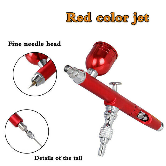 0.3mm Dual Action Airbrush Kit, Red