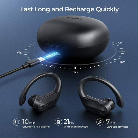 Bluetooth 5.0 headphones, wireless Colour: Black