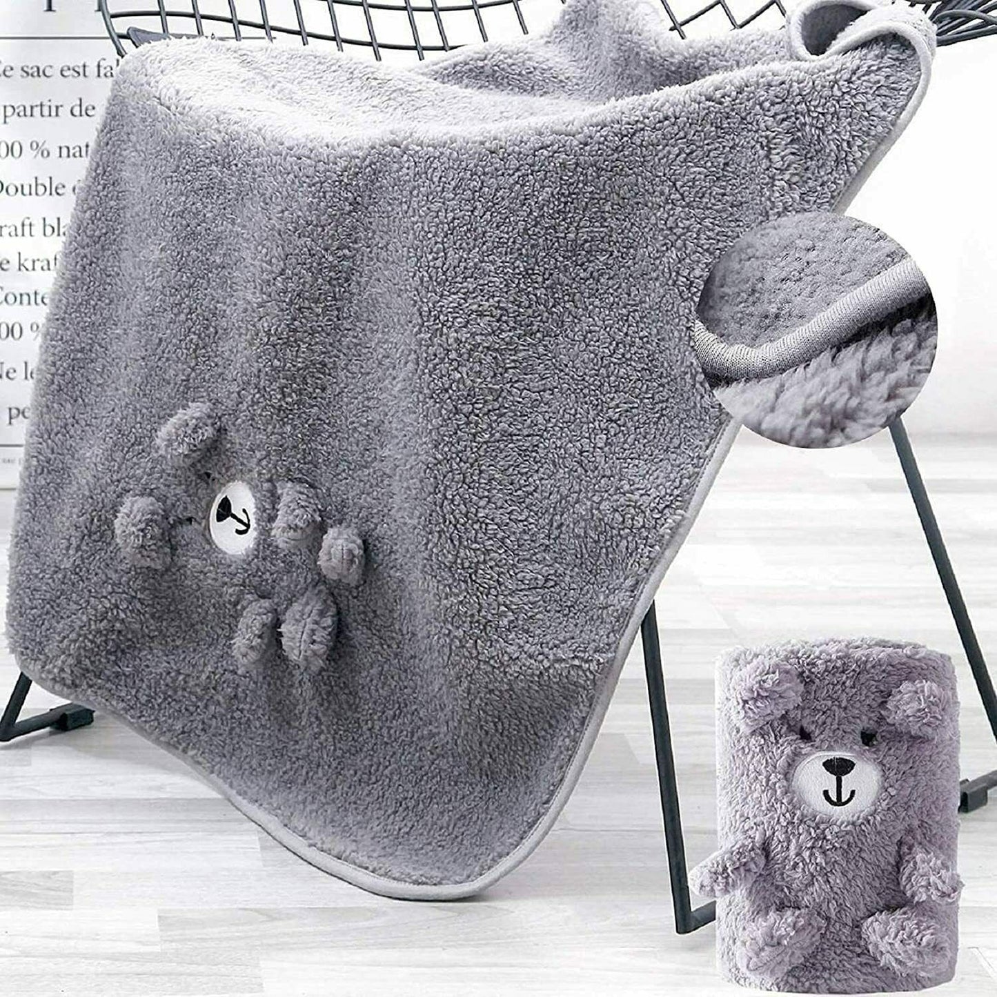 Baby Stroller Blanket, 2 Pack (Gray & White)