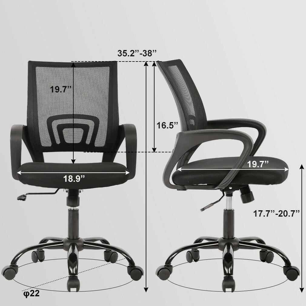 Office chair with backrest, color: black