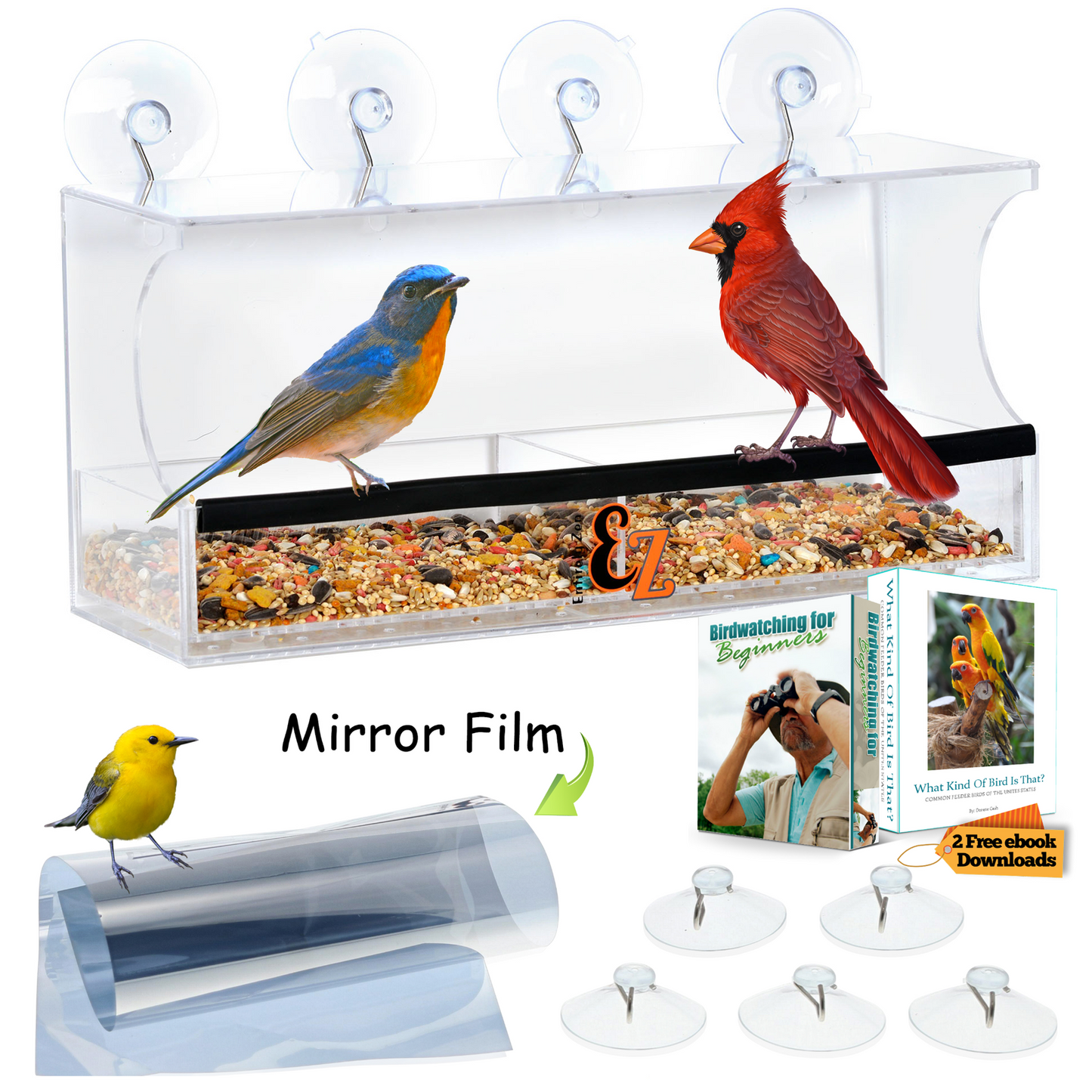 11.75" Large Window Bird Feeder