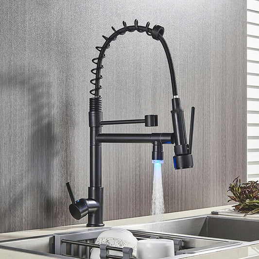 Spring Kitchen Faucet with Sprayer Swivel Sink