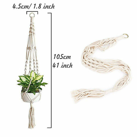 2 Pack Macrame Plant Hangers 41"