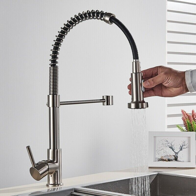 Stainless Steel Kitchen Faucet Pull Out Sprayer Mixer