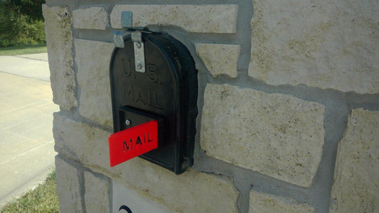 Flag for mailboxes, front mounting