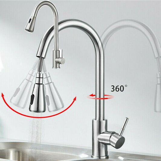 Kitchen Faucet Sink Pull-out Sprayer, Swivel Spout