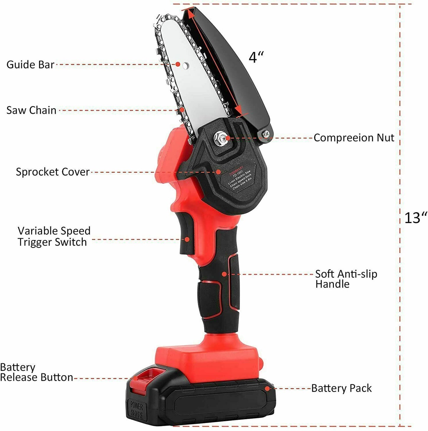 Mini Rechargeable Cordless Handheld Electric Pruner Kit