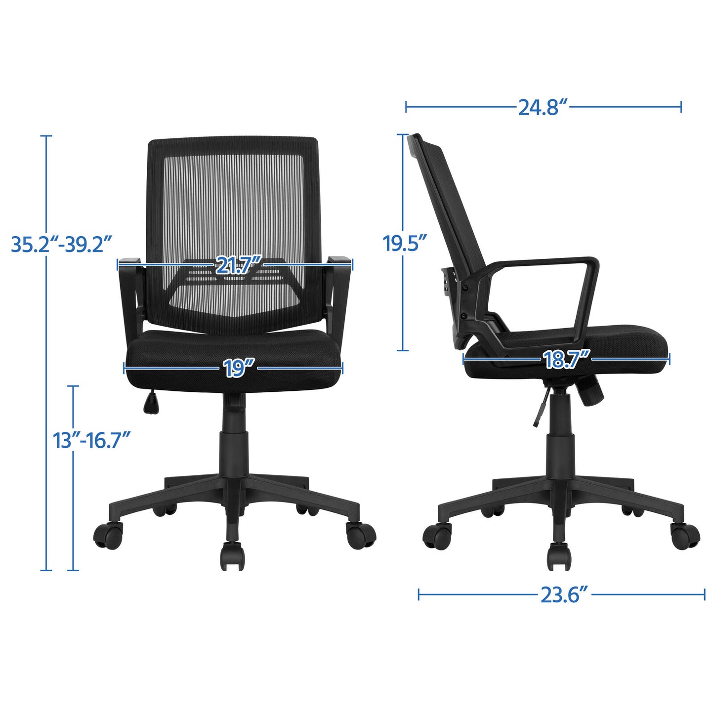 Mesh executive chair, color: black