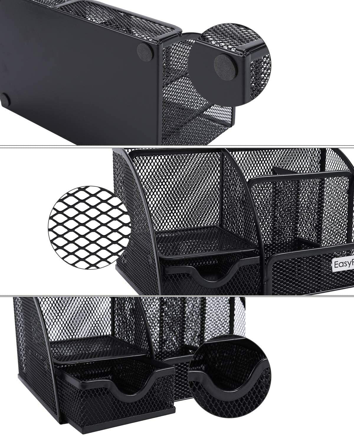 Mesh Desk Organizer (Color: Black)