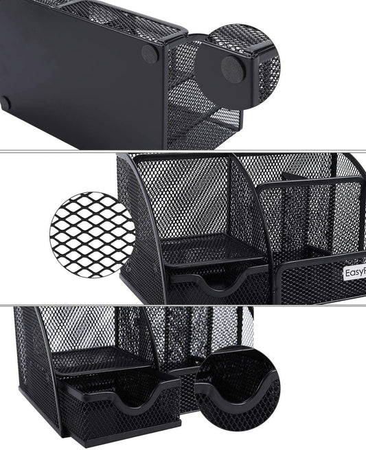 Mesh Desk Organizer (Color: Black)