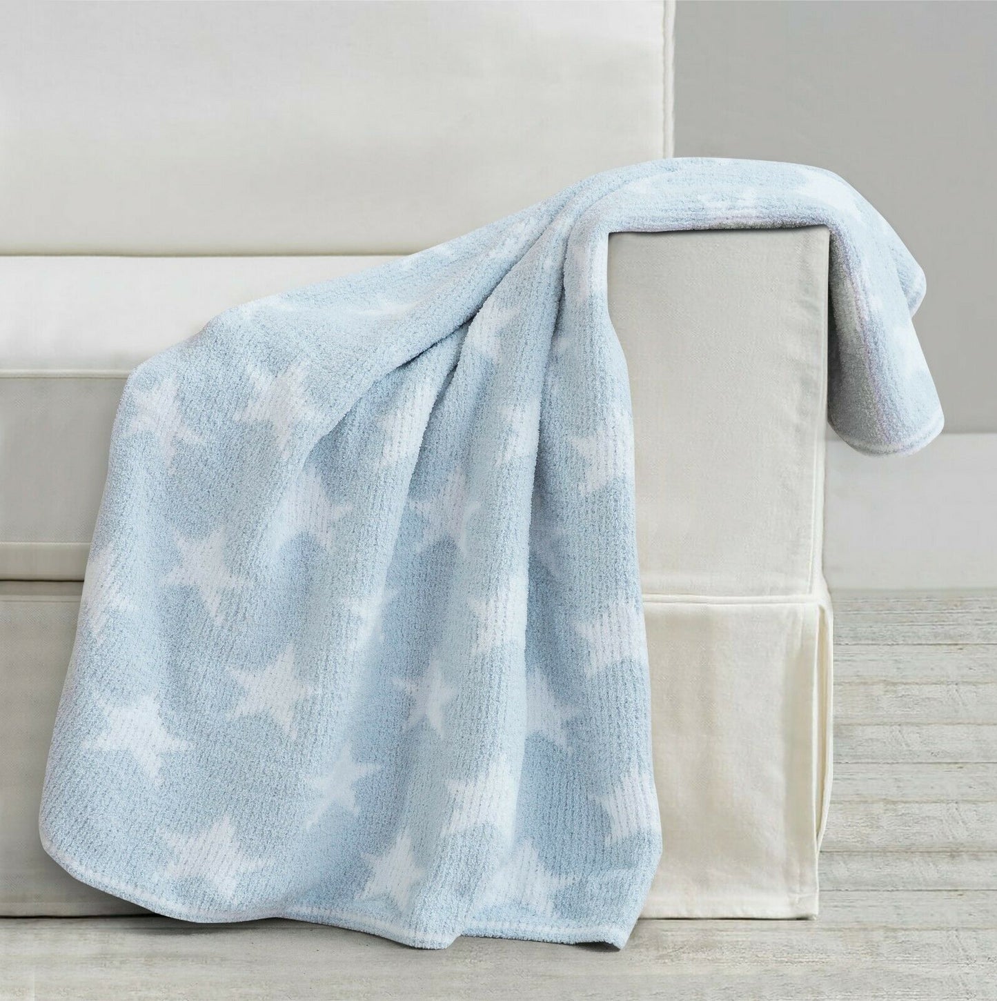 Small Chenille Baby Blanket, 1pc (Blue)