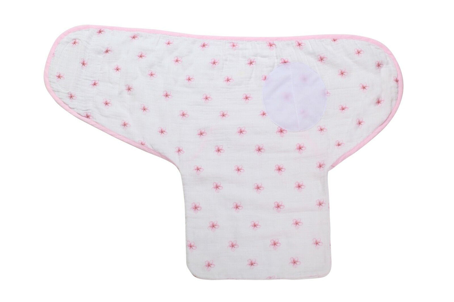 Adjustable baby footmuff in cotton muslin, floral