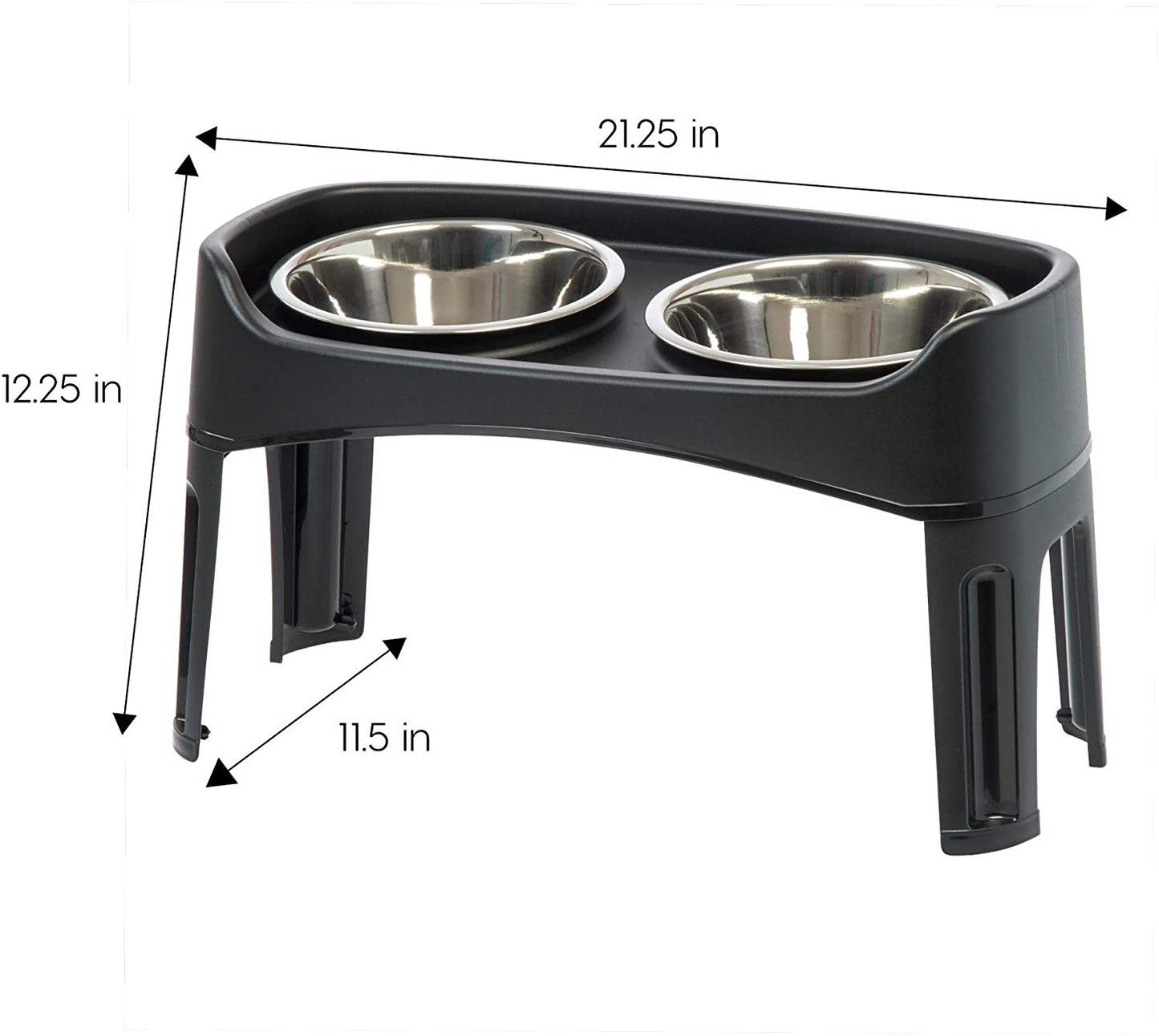 adjustable pet feeder, color: black