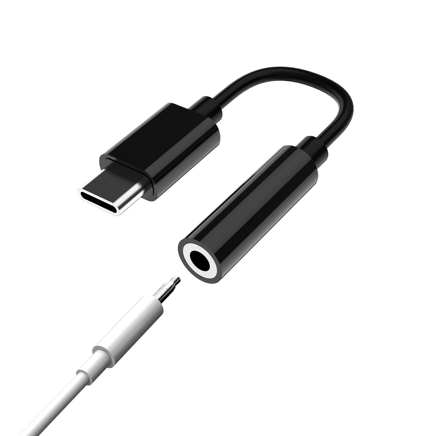 USB-C Port To 3.5mm Aux Audio Jack Adapter (Color: Black)