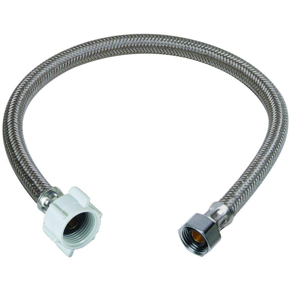 1 x stainless steel toilet water supply line connector hose