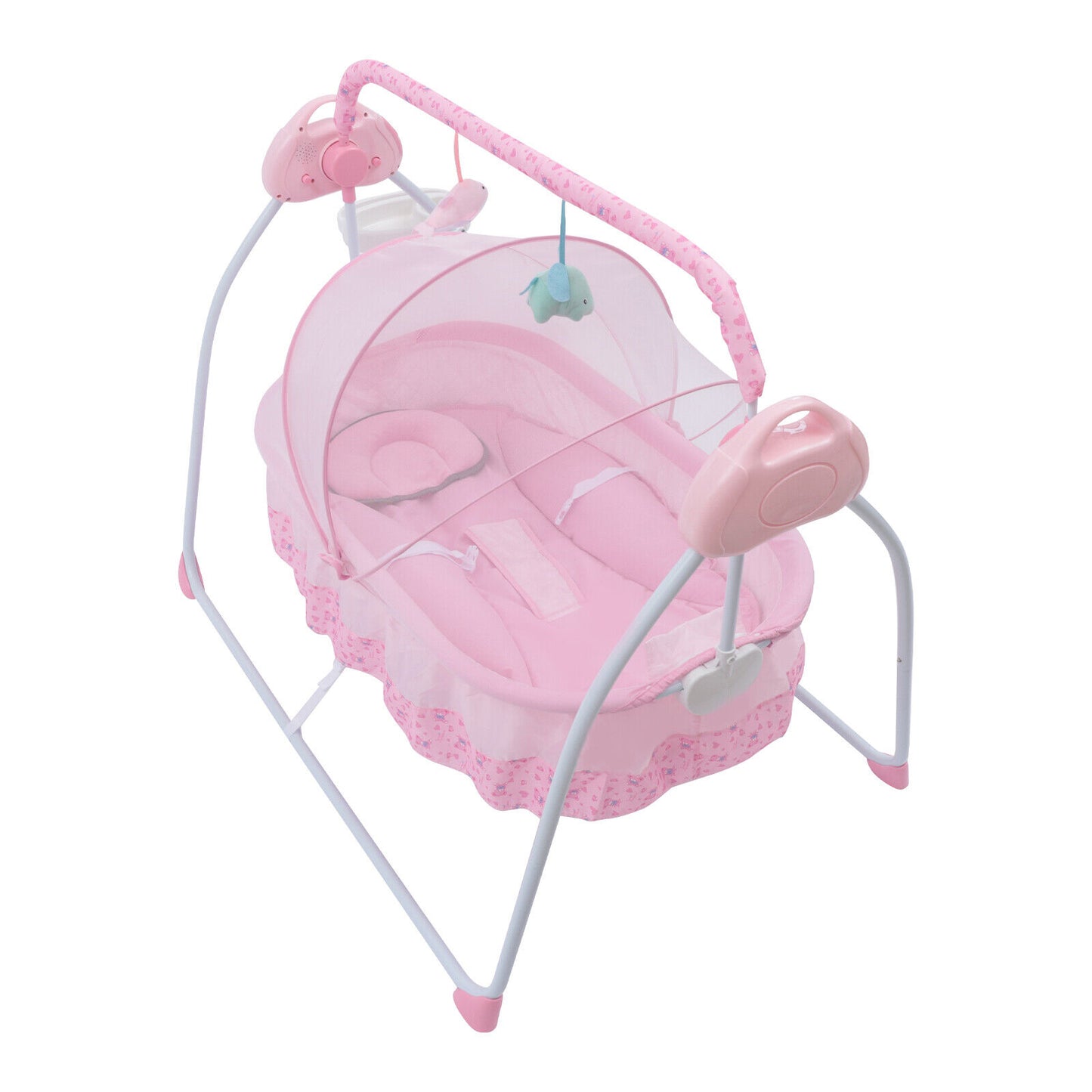 Automatic baby swing with net, Color: Pink