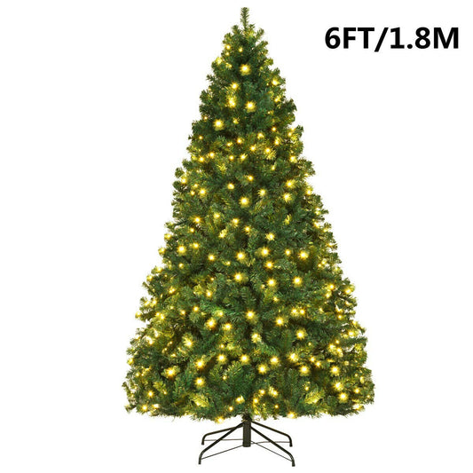 6ft/1.8m Green Christmas Tree, Bushy Pine with LED Lights